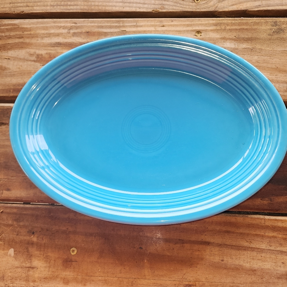 Fiesta Large platter, 13.5 inch wide. Peacock color ***